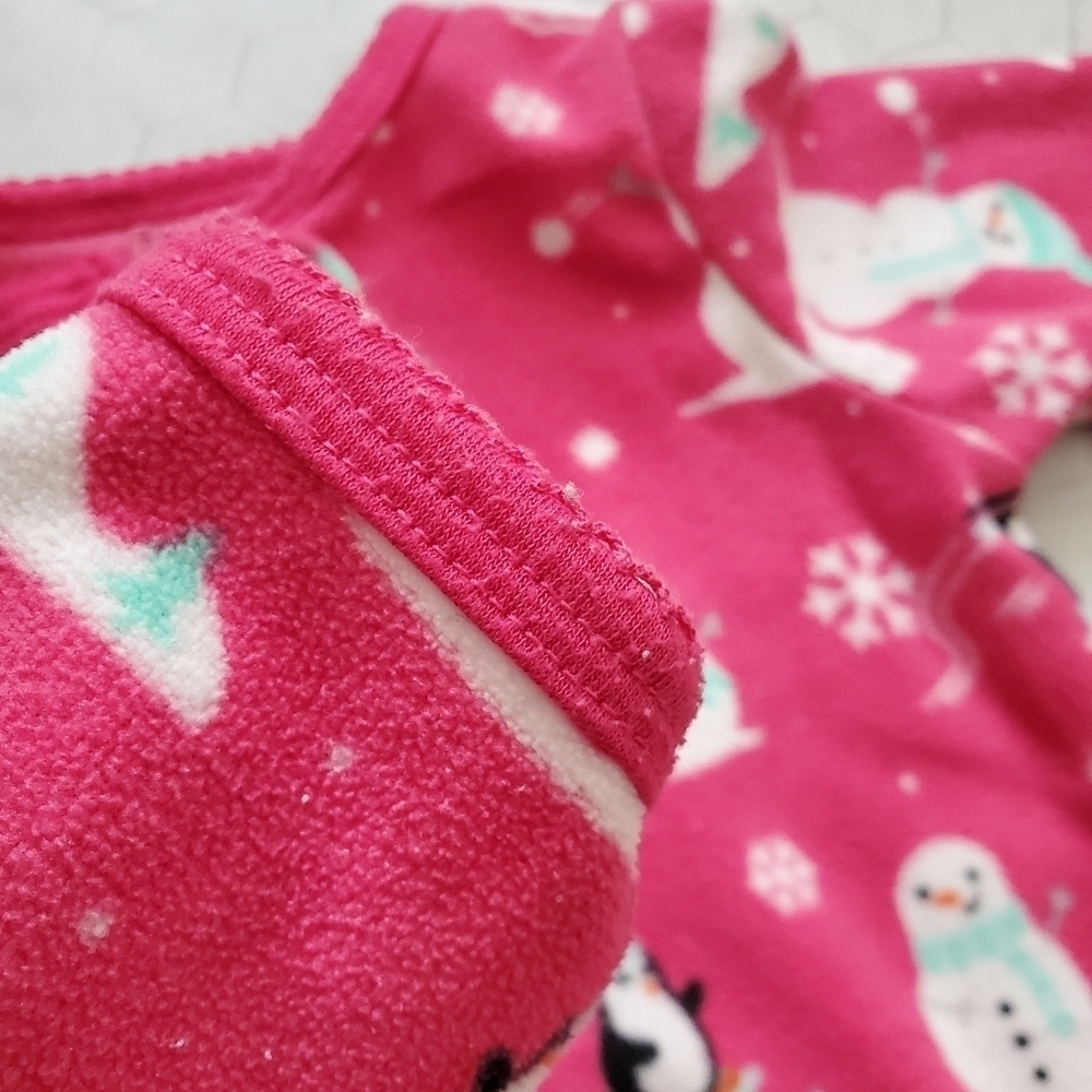 Carter's 3-Pack Girls Fleece Zip Footie Winter‎ Pajamas - Picture 5 of 11